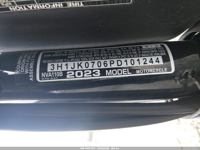 Honda NVA110 B 2023 3H1JK0706PD101244 Image 10