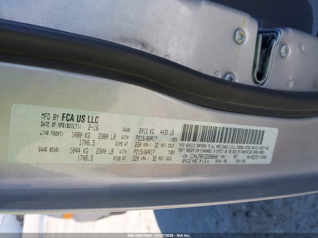 Продаж на аукціоні авто 2016 Jeep Patriot Sport Se, vin: 1C4NJPBA1GD698400, номер лоту: 44501685