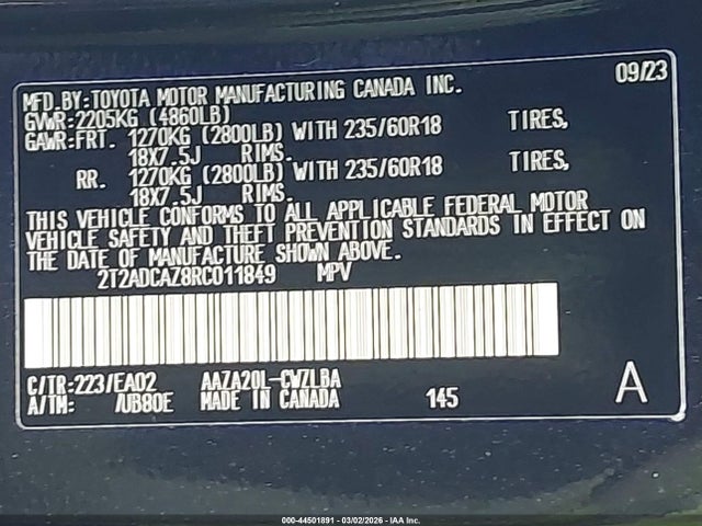 2024 LEXUS NX 250 2T2ADCAZ8RC011849 Photo 8