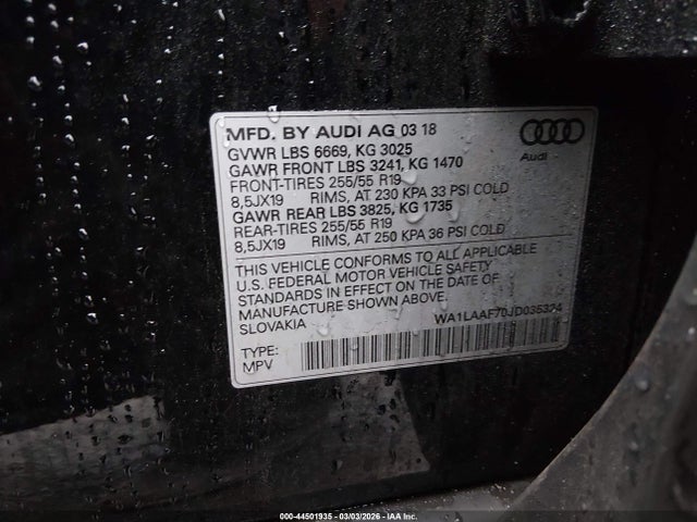 2018 AUDI Q7 WA1LAAF70JD035324 Photo 8