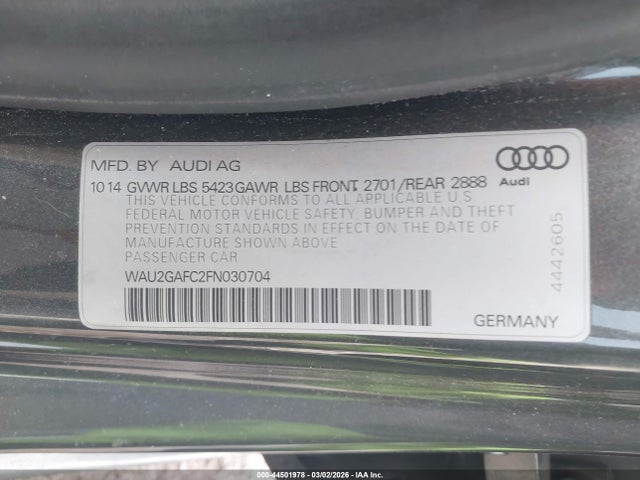 2015 AUDI A7 WAU2GAFC2FN030704 Photo 8