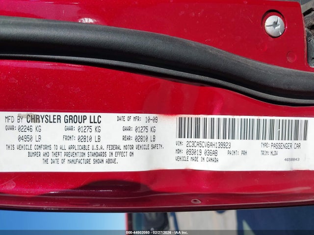 44502080 :رقم المزاد ، 2C3CA5CV6AH139923 vin ، 2010 Chrysler 300 Touring/signature Series/executive Series مزاد بيع