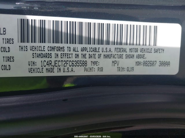 2015 JEEP GRAND CHEROKEE 1C4RJECT2FC635588 Photo 8