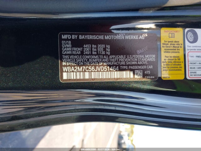 2018 BMW 230I WBA2M7C56JVD51464 Photo 8