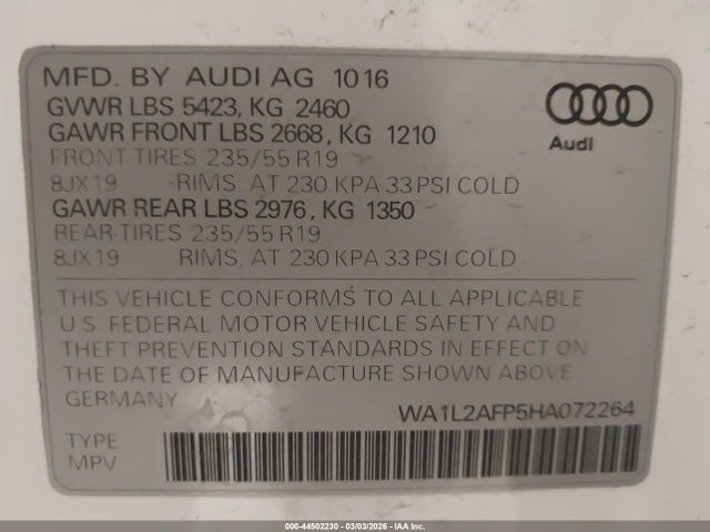 2017 AUDI Q5 WA1L2AFP5HA072264 Photo 8