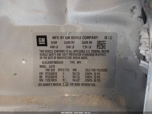 2022 BUICK ENCORE KL4CJESM7NB554505 Photo 8