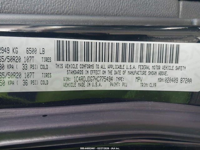 Dodge Durango Gt Awd 2017 1C4RDJDG7HC775494 Image 9