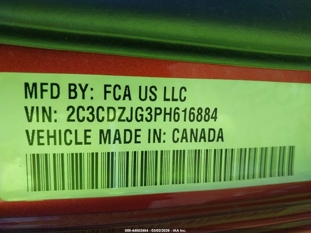 2023 DODGE CHALLENGER 2C3CDZJG3PH616884 Photo 8