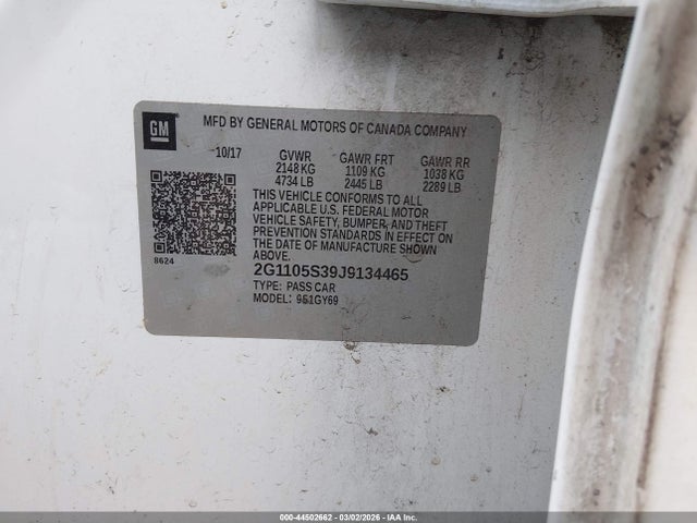 2018 CHEVROLET IMPALA 2G1105S39J9134465 Photo 8