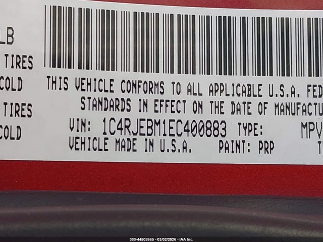 Jeep Grand Cherokee Limited 2014 1C4RJEBM1EC400883 Image 9