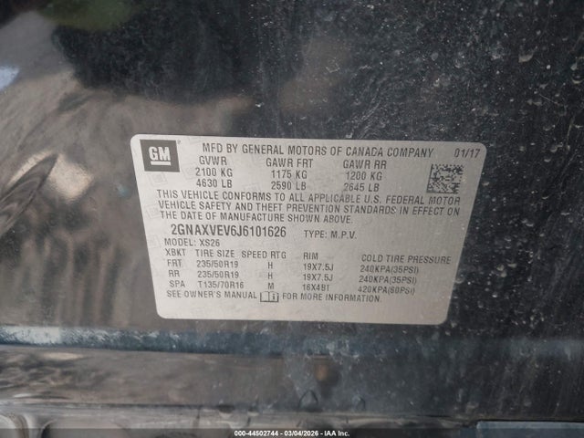 2018 CHEVROLET EQUINOX 2GNAXVEV6J6101626 Photo 8