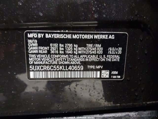 2019 BMW X5 5UXCR6C55KLL40659 Photo 8