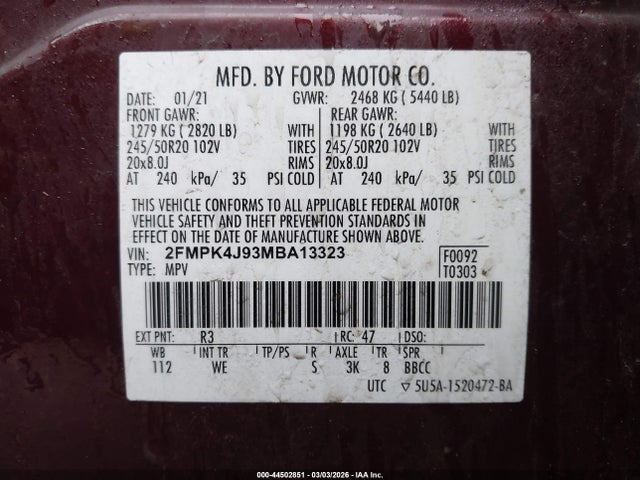 2021 FORD EDGE 2FMPK4J93MBA13323 Photo 8