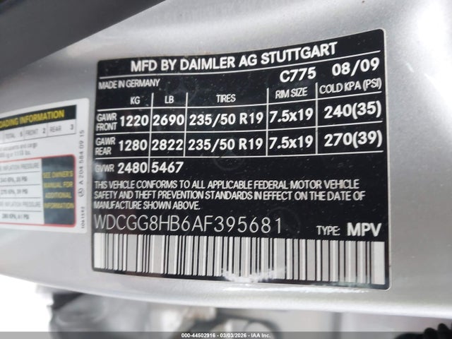 Aukcja sprzedaży 2010 Mercedes-benz Glk 350 4matic, vin: WDCGG8HB6AF395681, numer aukcji: 44502916