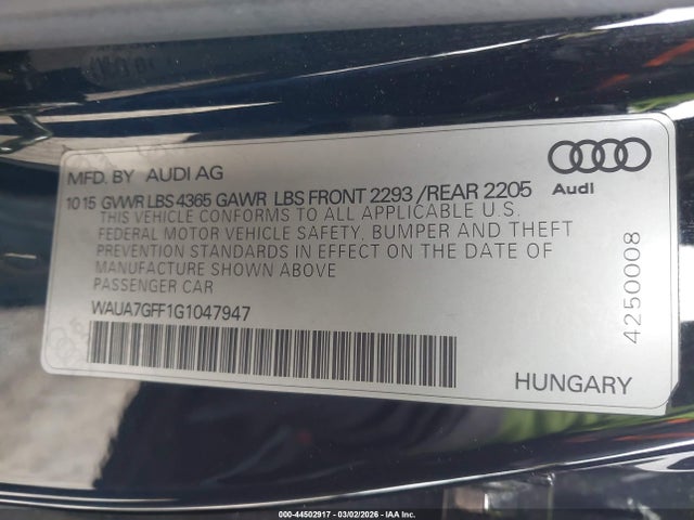 2016 AUDI A3 WAUA7GFF1G1047947 Photo 8