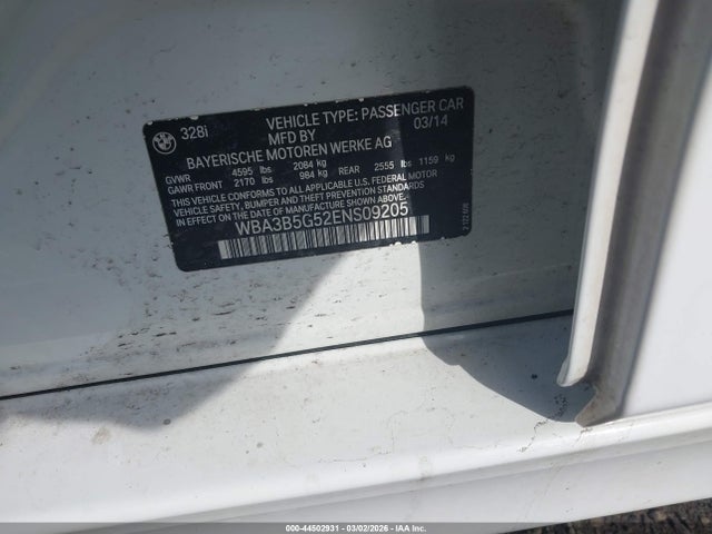 2014 BMW 328I WBA3B5G52ENS09205 Photo 8