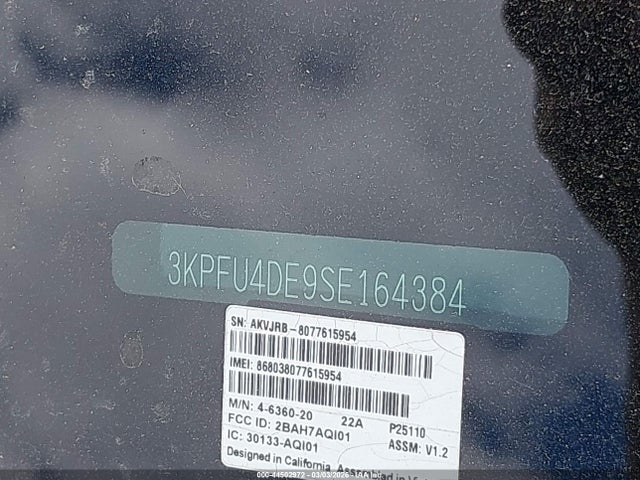 44502972 :رقم المزاد ، 3KPFU4DE9SE164384 vin ، 2025 Kia K4 Ex مزاد بيع