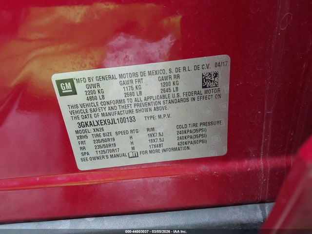 2018 GMC TERRAIN 3GKALXEX9JL100133 Photo 8