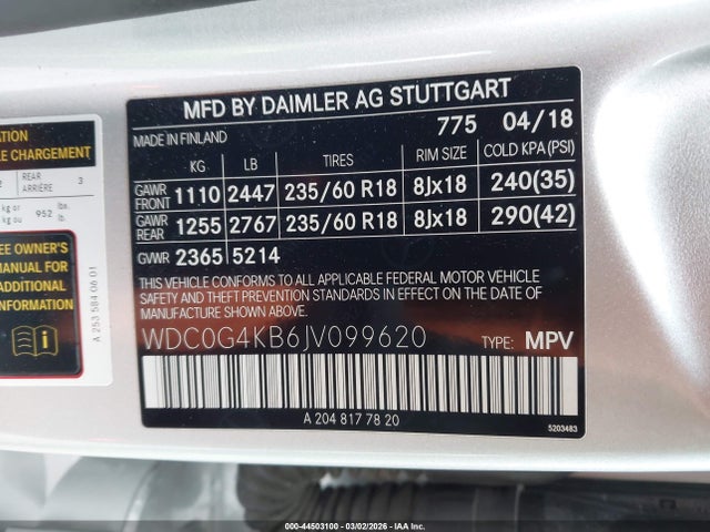 2018 MERCEDES-BENZ GLC 300 WDC0G4KB6JV099620 Photo 8