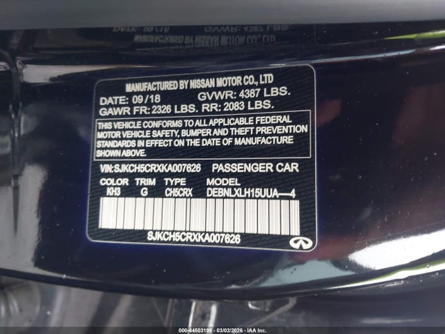 Продажа на аукционе авто 2019 Infiniti Qx30 Luxe, vin: SJKCH5CRXKA007626, номер лота: 44503198