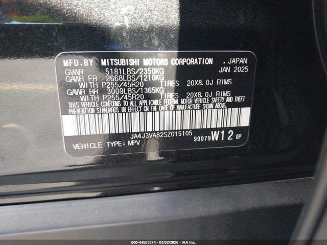 2025 MITSUBISHI OUTLANDER JA4J3VA82SZ015105 Photo 8