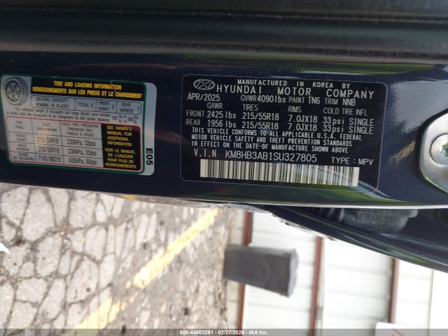 Aukcja sprzedaży 2025 Hyundai Kona Sel, vin: KM8HB3AB1SU327805, numer aukcji: 44503281