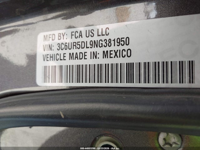 Продажа на аукционе авто 2022 Ram 2500 Lone Star  4x4 6'4 Box, vin: 3C6UR5DL9NG381950, номер лота: 44503299