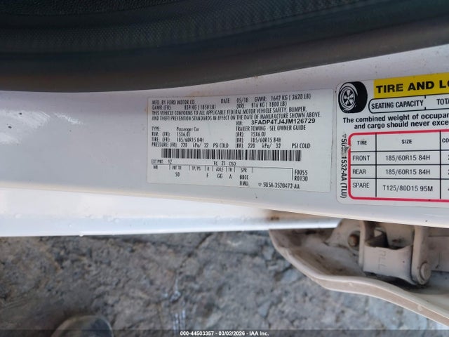 Ford FIESTA S 2018 3FADP4TJ4JM126729 Image 9