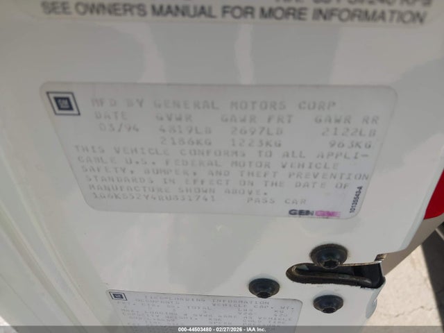 1994 CADILLAC SEVILLE 1G6KS52Y4RU831741 Photo 8