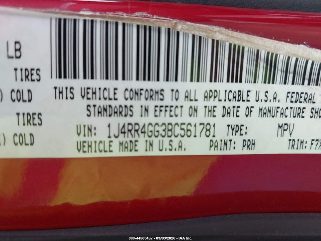 2011 JEEP GRAND CHEROKEE 1J4RR4GG3BC561781 Photo 8