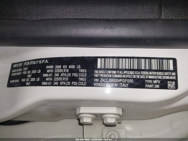 2017 JEEP RENEGADE ZACCJBBBXHPG51050 Photo 8