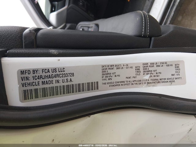 2024 JEEP GRAND CHEROKEE 1C4RJHAG4RC233728 Photo 8