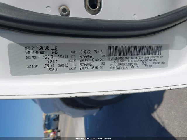 44503825 :رقم المزاد ، 1C6RR6FT5FS623362 vin ، 2015 Ram 1500 Express مزاد بيع