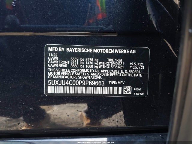 5UXJU4C00P9P69663 BMW X5 M50i