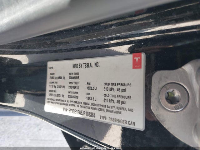 2018 TESLA MODEL 3 5YJ3E1EA5JF108364 Photo 8