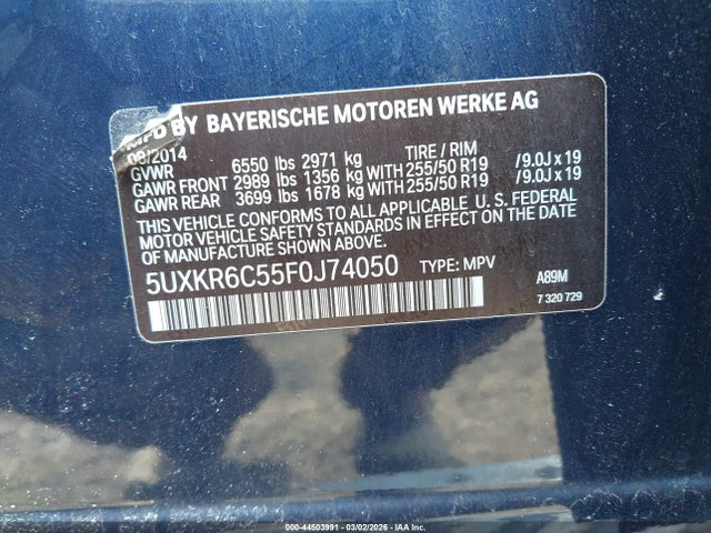 2015 BMW X5 5UXKR6C55F0J74050 Photo 8