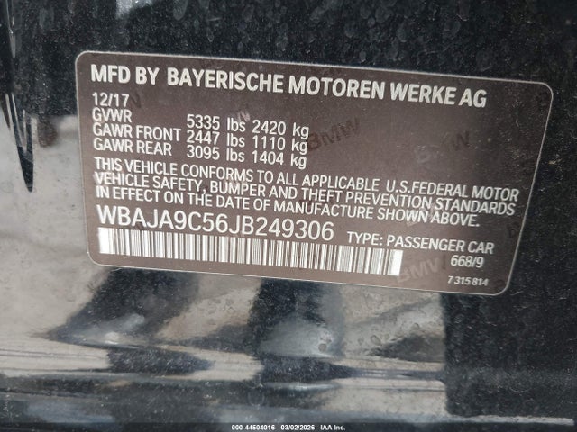 2018 BMW 530E WBAJA9C56JB249306 Photo 8