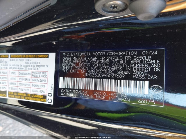 Lexus RC 350 2024 JTHDZ5BC9R5027689 Image 9