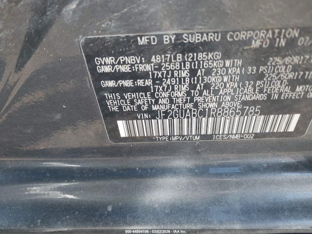2024 SUBARU CROSSTREK JF2GUABC1R8865785 Photo 8
