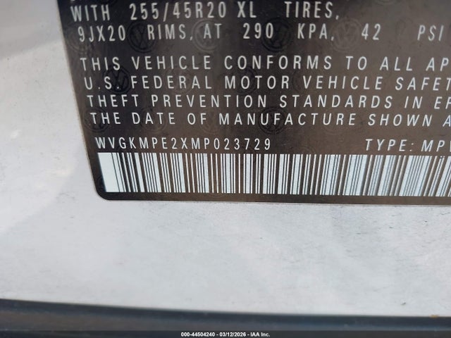 WVGKMPE2XMP023729 Volkswagen ID.4 PRO S