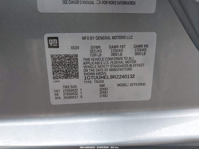 1GTUUHEL9RZ240132 GMC Sierra 1500 4wd Short Box Denali Ultimate