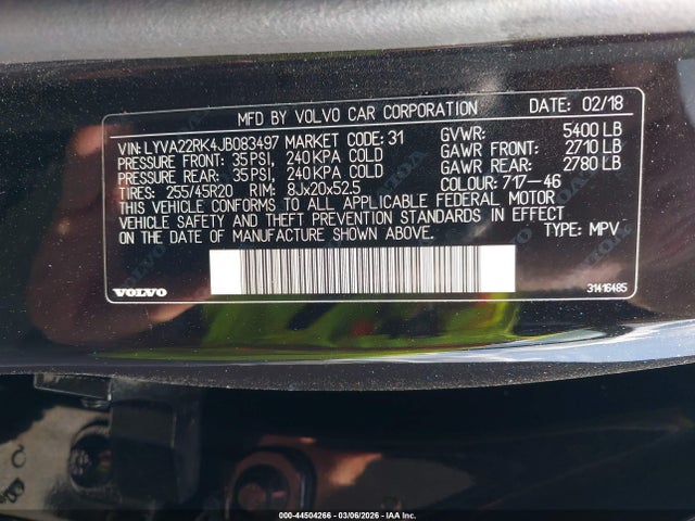 2018 VOLVO XC60 LYVA22RK4JB083497 Photo 8