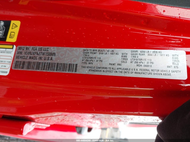 1C4RJXFN8TW155509 Jeep Wrangler Recon 4x4