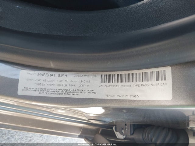 2014 MASERATI GHIBLI ZAM57XSA5E1103508 Photo 8