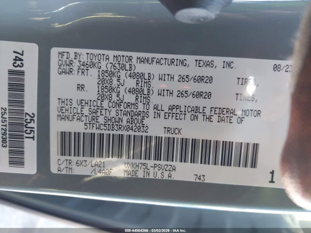 2024 TOYOTA TUNDRA HYBRID 5TFWC5DB3RX042032 Photo 8