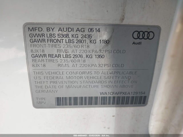 2014 AUDI Q5 WA1CFAFPXEA129154 Photo 8