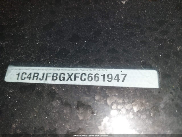 44504404 :رقم المزاد ، 1C4RJFBGXFC661947 vin ، 2015 Jeep Grand Cherokee Limited مزاد بيع
