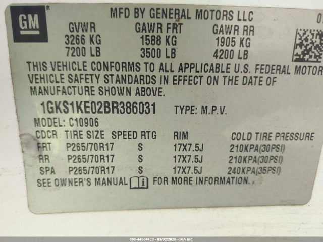 2011 GMC YUKON XL 1500 1GKS1KE02BR386031 Photo 8