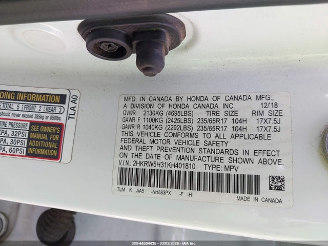 Honda CR-V LX 2019 2HKRW5H31KH401810 Image 9