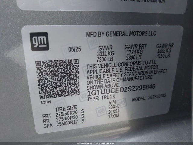 GMC Sierra 1500 4wd Standard Box Elevation 2025 1GTUUCED2SZ295846 Image 9